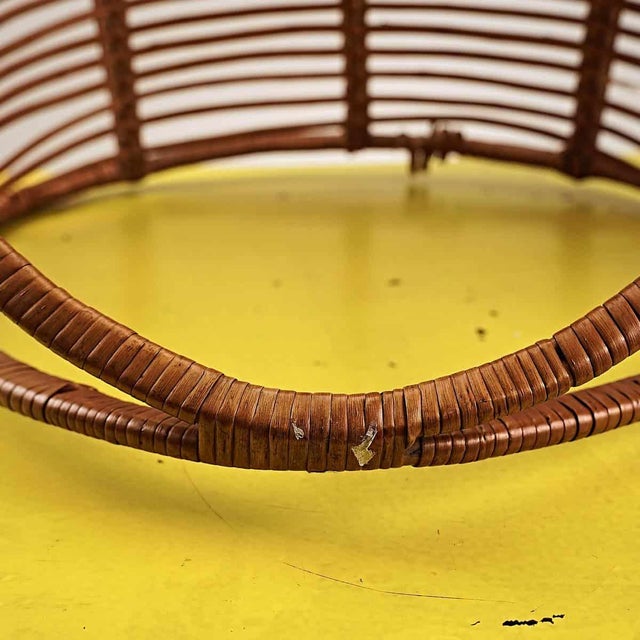 Vintage Wicker Magazine Rack, 1970s For Sale - Image 9 of 10