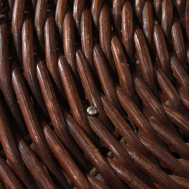 Antique Heywood & Wakefield Arts & Crafts Wicker & Oak Table Signed C1920 For Sale - Image 15 of 16