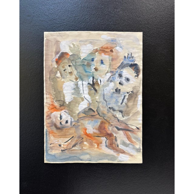 Paper Gilbert Pauli, Children in Rebellion, Watercolor on Paper, 1997 For Sale - Image 7 of 9
