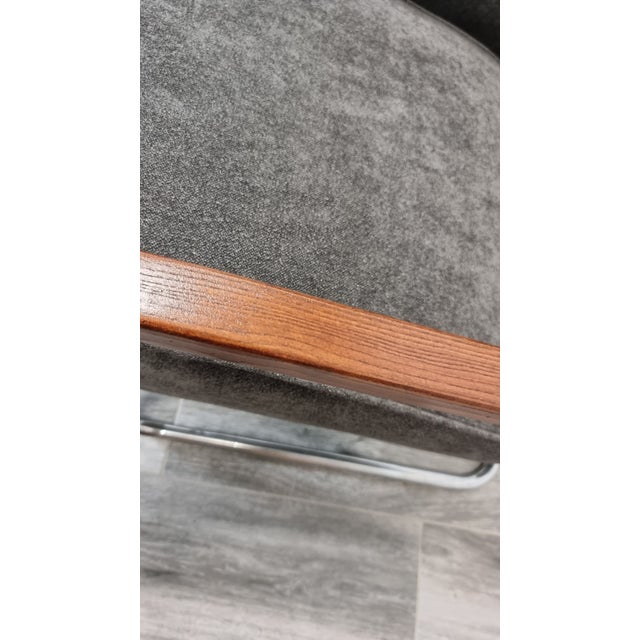 Tubular Armchair by Anton Lorenz for Ton, Set of 3 For Sale - Image 11 of 14