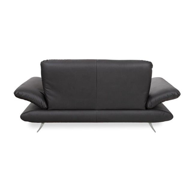Gavin 117 Leather Two-Seater Rossini Sofa in Black Anthracite with Manual Function from Koinor For Sale - Image 11 of 13