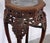 Vintage Chinese Carved Rosewood Pedestal Stand With Marble Top For Sale - Image 9 of 12