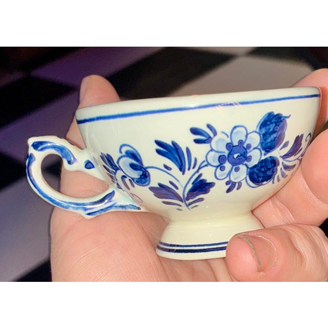 Antique Delft Blue Holland Tea Cup. There is not a saucer. No chips or cracks, great condition.