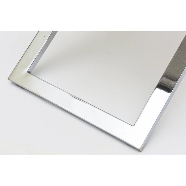 Vintage X Frame Chromed Steel Bench With New White Boucle Sling Seat, 1980's For Sale - Image 10 of 12