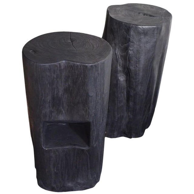 Solid reclaimed teak bar stool with recessed area for a foot rest. Shown in 1Hotel South Beach in Miami. The price...