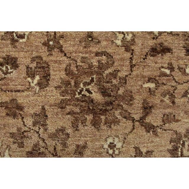 Ziegler Rug 8′ X 8’3” Brown Wool Traditional Hand-Knotted Oriental Carpet For Sale - Image 11 of 15