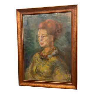 Heribert Potuznik, Portrait of Woman, 1920s, Pastel, Framed For Sale