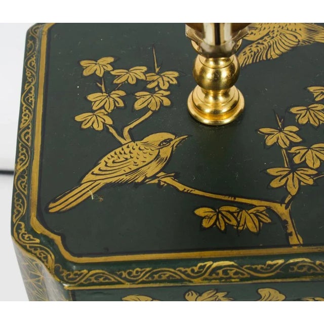 Late 20th Century Hand Painted Toleware Table Lamp For Sale - Image 15 of 18