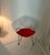 Vintage Harry Bertoia for Knoll Diamond Lounge Chair with red fabric seat pad. Apparently unmarked. Polished chrome with...
