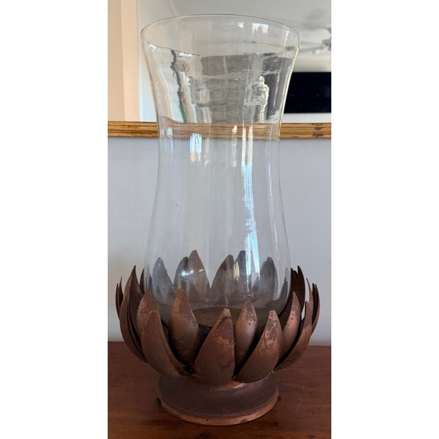 Weathered Copper Hurricane 21" Tall For Sale - Image 11 of 11