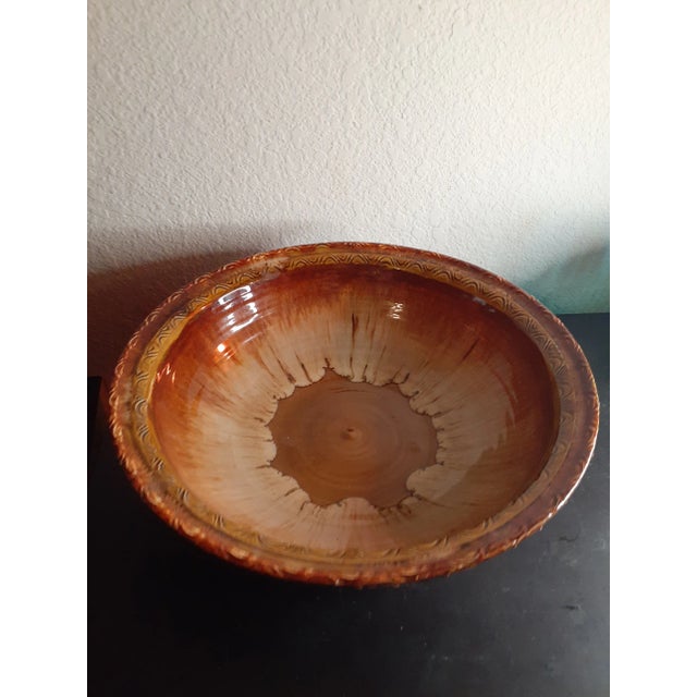 1970s Vintage Signed Art Studio Dryden Pottery Decorative Bowl For Sale - Image 5 of 7