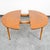 Mid Century Danish Modern Dining Table Oak Round Circular Refinished MCM Leaf X1 For Sale - Image 4 of 12