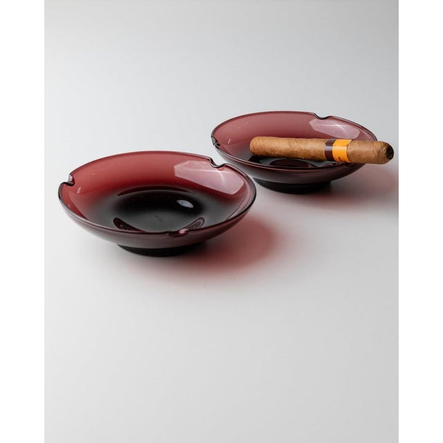 Vintage Murano Glass Ashtrays, Italy, 1970s, Set of 2 For Sale - Image 4 of 11