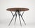 Mid-Century Modern Round Table in Blue Glass, Wood and Black Metal, Italy, 1950s For Sale - Image 3 of 15