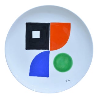 Ceramic Dish by Sonia Delaunay, 1968 For Sale