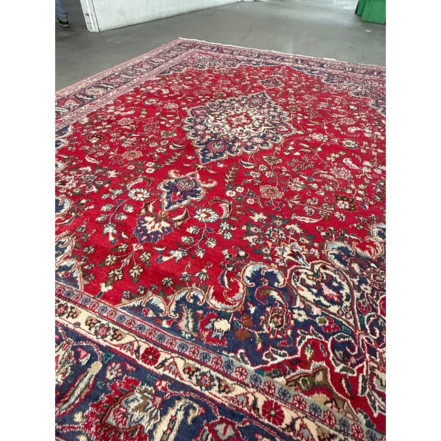 9ft 6in × 12ft 6in Persian Wool Area Rug For Sale - Image 9 of 12