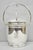 Vintage Victorian Silver Plated Reticulating Hinge Ice Bucket w/ "B" Monogram, Glass Lined Interior, and Ice Tongs by...