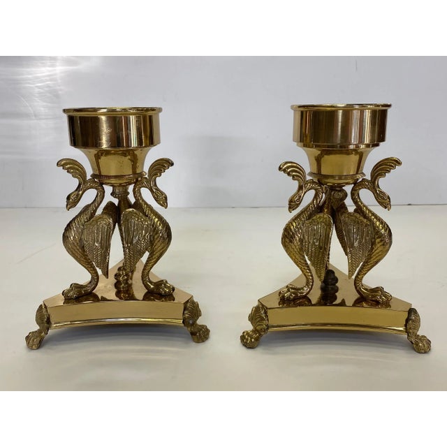 Brass & Blown Glass Hurricanes With Birds -Pair For Sale In Philadelphia - Image 6 of 10