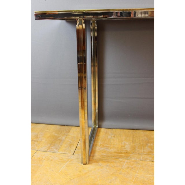 Metal Chrome and Golden Console Table, 1970 For Sale - Image 7 of 14