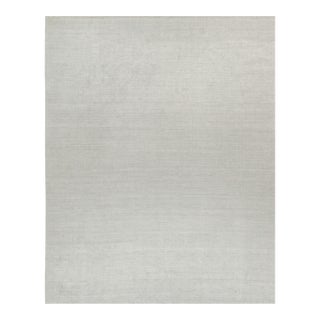 2010s Rug & Kilim’s Plain Modern Rug in Solid Silver-Gray Tone-on-Tone - 12x15 For Sale