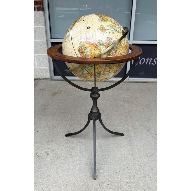 This Replogle Santa Fe 16″ Floor Globe, Model 27812, features a richly detailed world map set within a handsome wood...