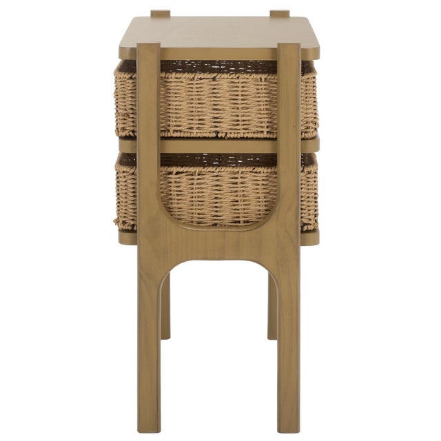 Camel Rozalyn 2 Drawer Accent Table in Desert Brown For Sale - Image 8 of 9
