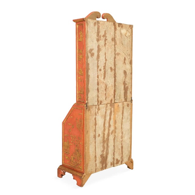 19th Century English George III Style Chinoiserie Lacquered Secretary For Sale - Image 4 of 4