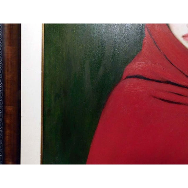 "Lady in Red" Original Oil Painting on Canvas by Taras Loboda Hand Signed by the Artist Art Condition: Mint Art Size: 46"x...