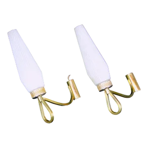 Maison Arlus, Mid-Century Brass and Glass Sconces France - a Pair