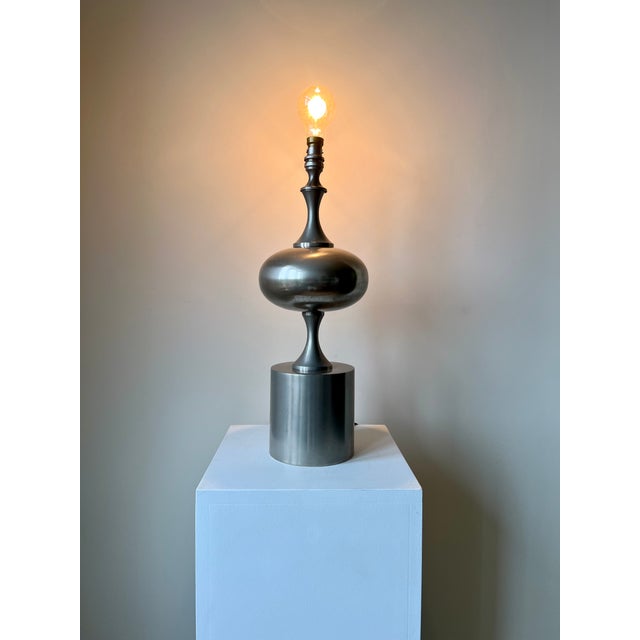 Large Table Lamp attributed to Philippe Barbier, France, 1960 For Sale - Image 9 of 14