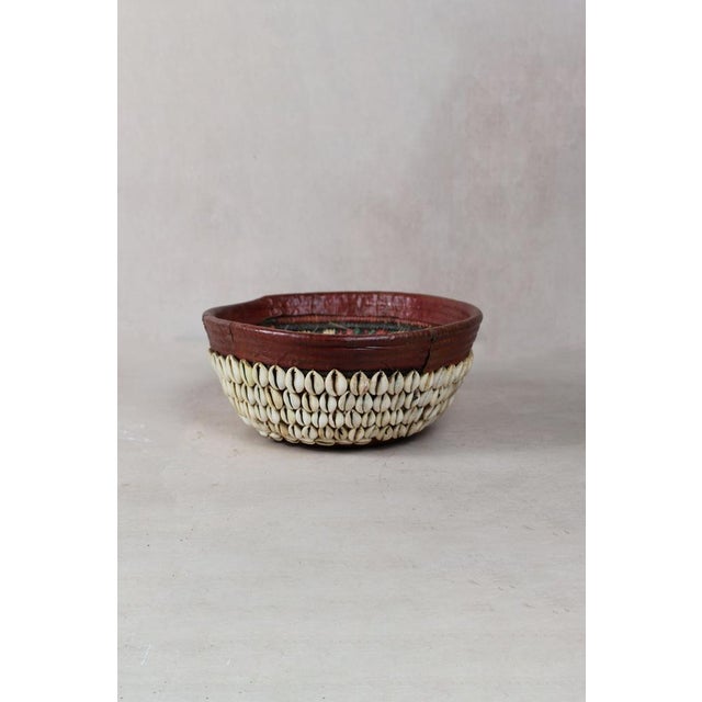 Vintage Hausa Bowl with Leather For Sale - Image 3 of 6