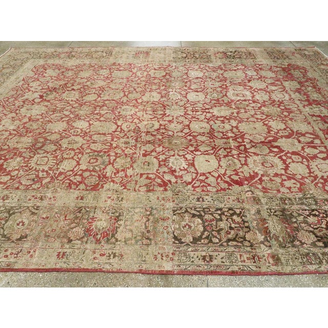 Textile Galerie Shabab Collection Early 20th Century Persian Tabriz Carpet For Sale - Image 7 of 10