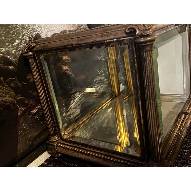 Museum-Quality Antique French Gilt Bronze Vitrine – Signed Workshop "V" & Bench Marks For Sale - Image 11 of 11