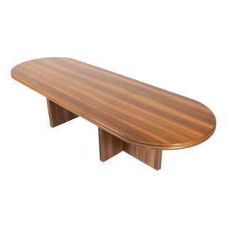 Large Mid-Century Modern Dinning Table in Wood, Italy, 1970s For Sale