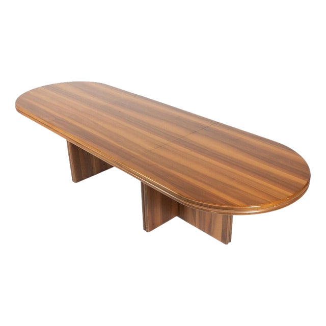 Large Mid-Century Modern Dinning Table in Wood, Italy, 1970s For Sale