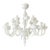 Italina Monumental Contemporary 18 Arms in White Murano Style Glass Chandelier For Sale