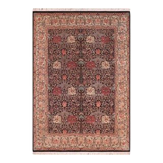 Shabby Chic 1990's Pak-Persian Black/Beige Wool Rug - 8'3'' X 10'3'' For Sale