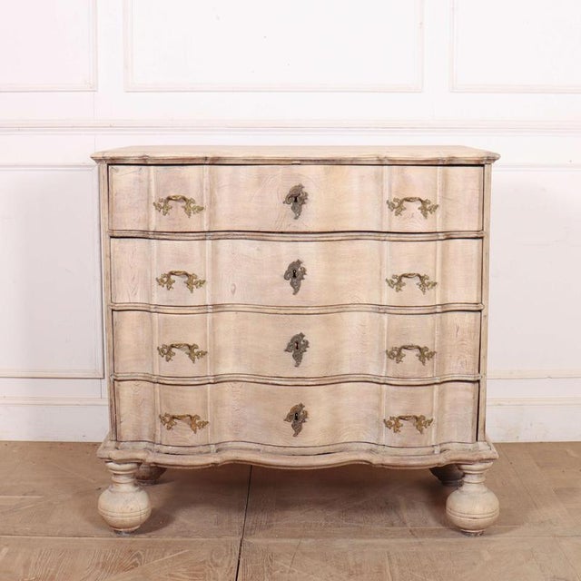 Danish Serpentine Commode in Oak For Sale - Image 12 of 12