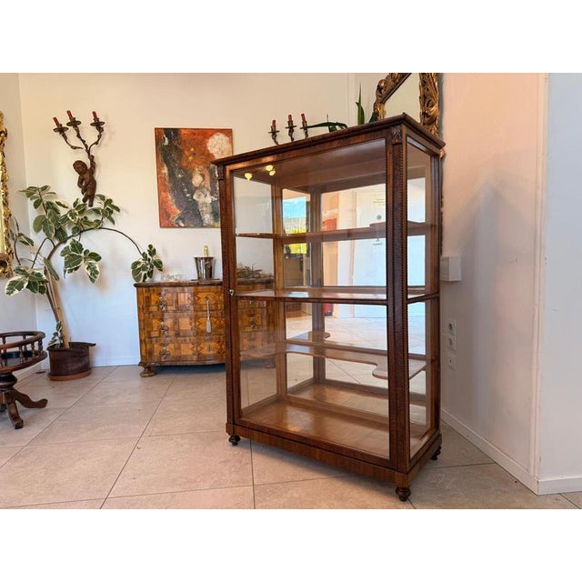 Biedermeier Walnut Display Cabinet For Sale - Image 5 of 10