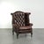 English Cowhide Chesterfield Wing Armchair For Sale - Image 13 of 13