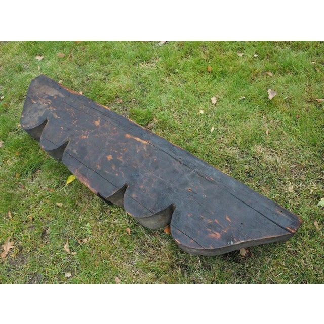 Antique Hand-Carved Wooden Pillar Column Capital, Afghanistan, 1890s For Sale - Image 4 of 11