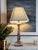 Large Vintage Solid Onyx Table Lamp | Cream & Honey Veined Stone | Late 20th Century For Sale - Image 4 of 12