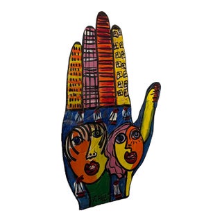 Vintage Abstract Painted Sculpture by Artist Peter Keil For Sale