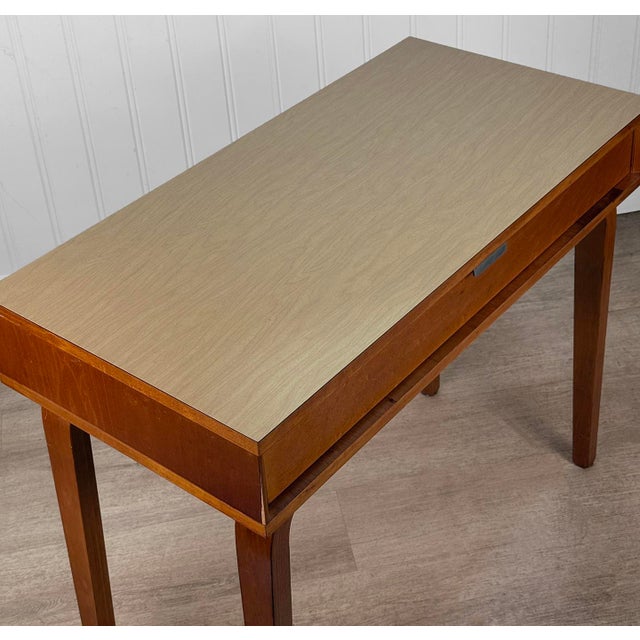 Mid-Century Modern Thonet Bentwood Blonde Console Table Writing Desk For Sale - Image 6 of 11