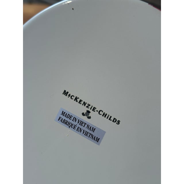 2010s Mackenzie Childs Flower Market Boutique Tissue Box + Waste Basket For Sale - Image 5 of 12