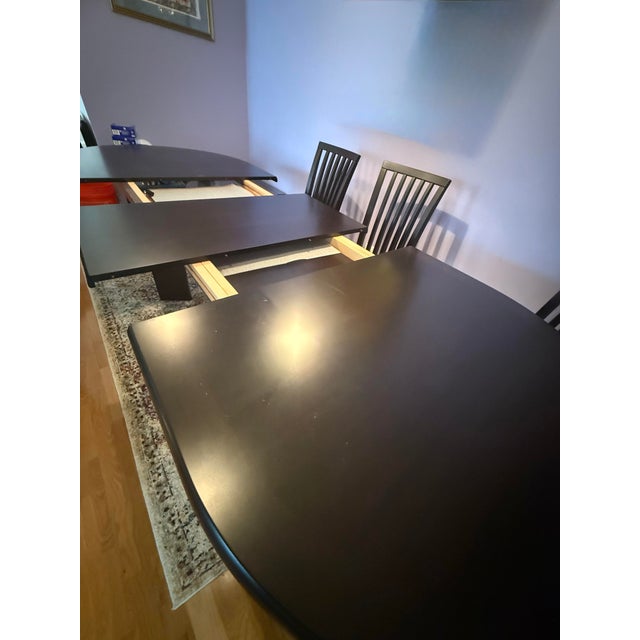 Wood Skovby Denmark Wenge Dining Set, Expandable Table & 6 Chairs For Sale - Image 7 of 10