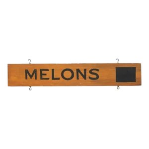 Circa 1950s Melons Farmstand Sign