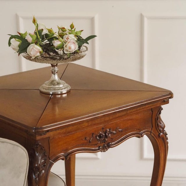 Antique Louis XV Oak Game Table, 1890 For Sale - Image 4 of 18