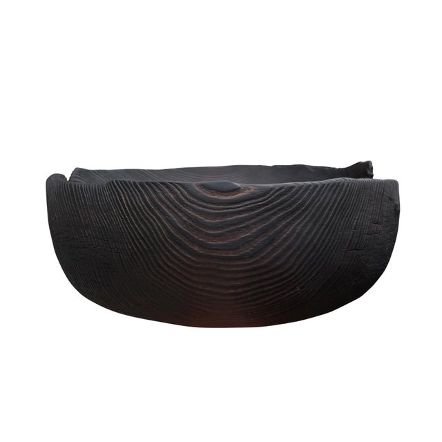 Large Japanese Yakisugi Bowl For Sale - Image 9 of 13