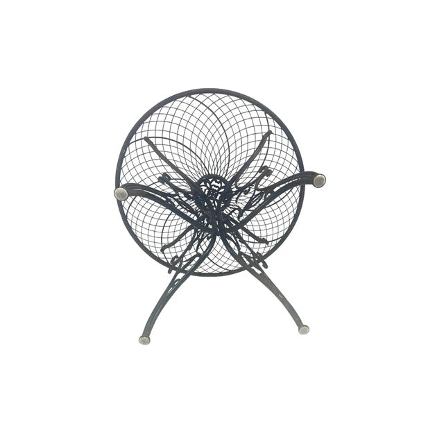 Vintage Ornate Metal Outdoor Table For Sale - Image 4 of 7